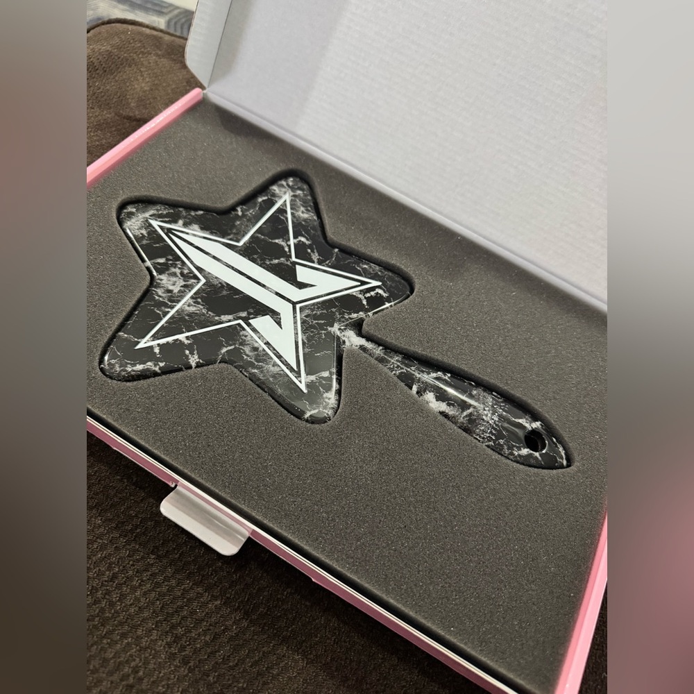 Jeffree star black marble hand mirror new